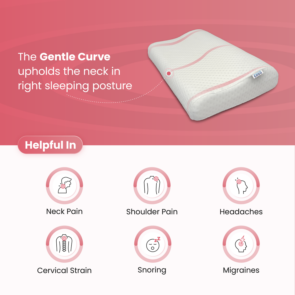 ERGO Cervical Pillow (Pack of 2)