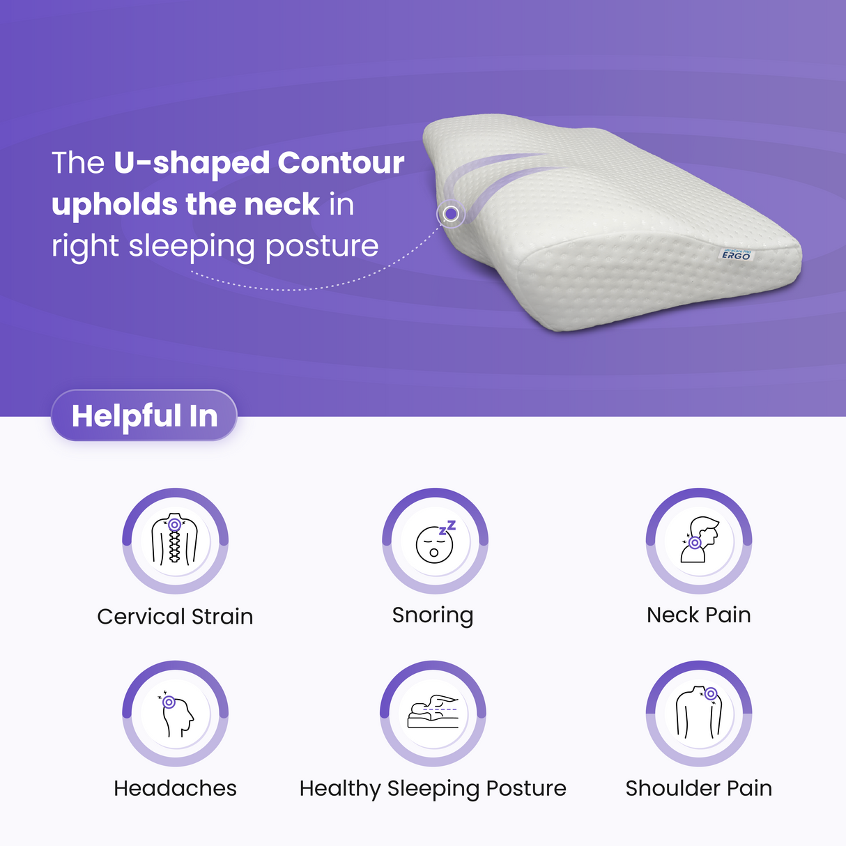 ERGO Contour Cervical Pillow (Pack of 2)