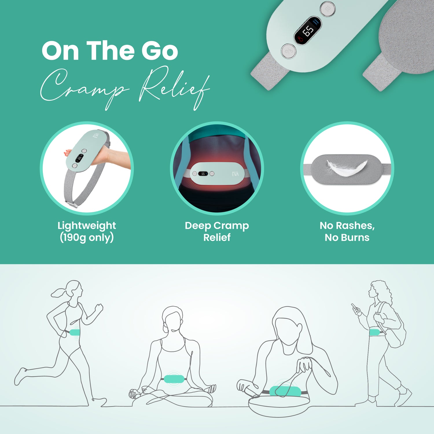 EVA Heating Pad for Periods & Massager