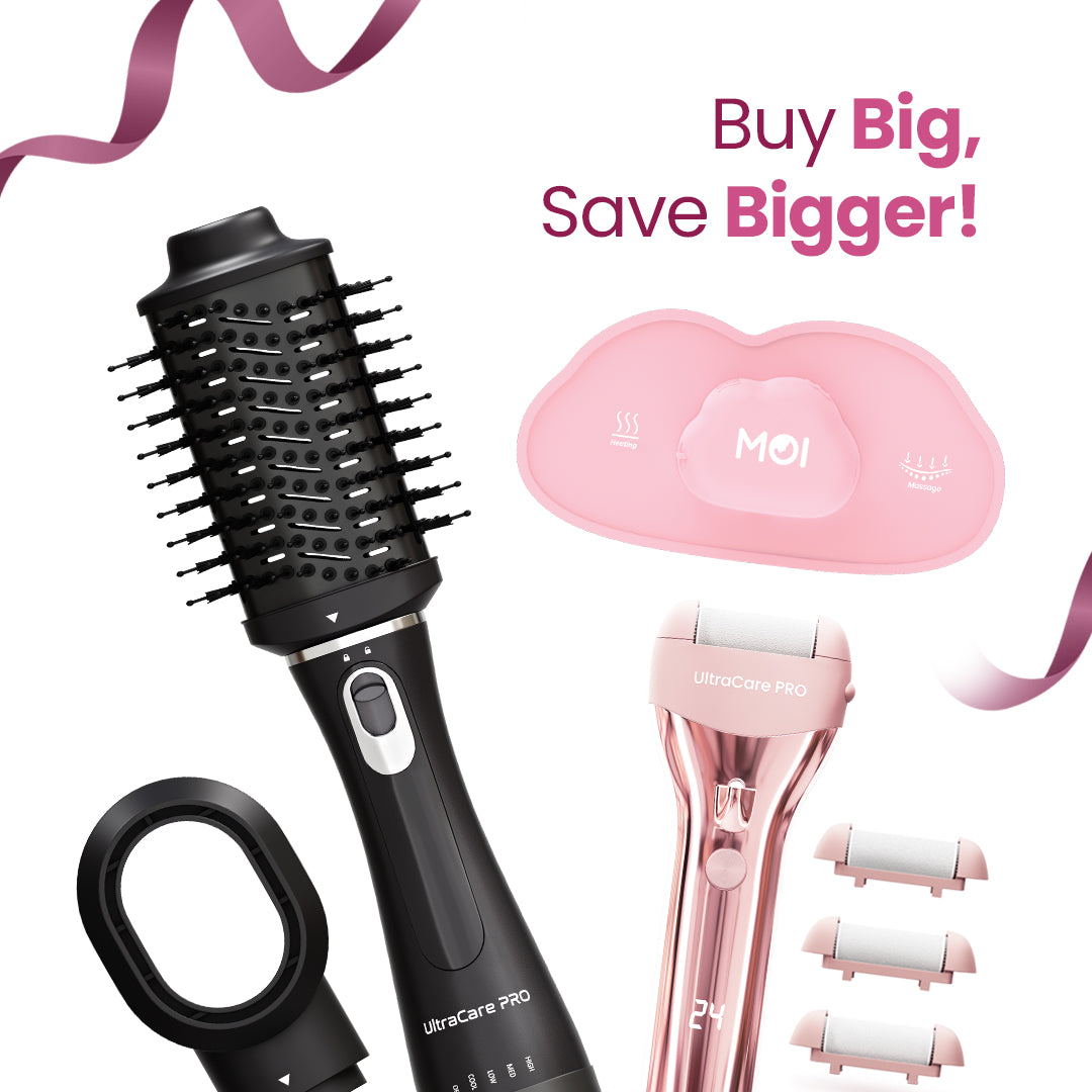 Self Care Combo (MOI + EVA Hair Volumizer and Dryer + EVA Callus Remover )