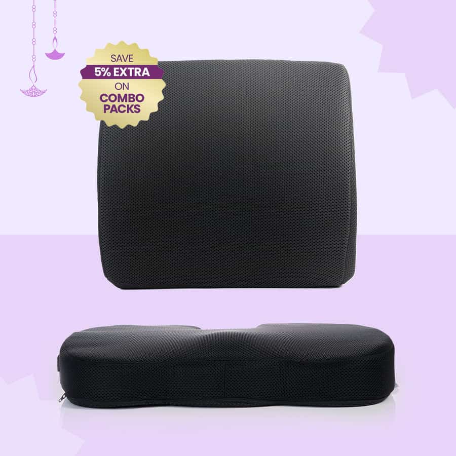 Ultimate Comfort Seating Combo Coccyx Seat Cushion Lumbar Support Cushion