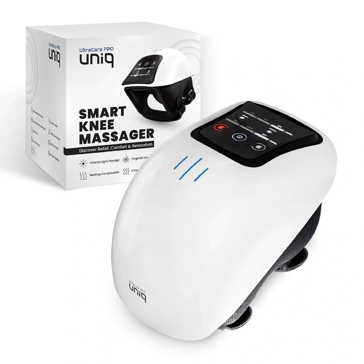 UltraCare PRO smart knee massager with heat therapy, vibration, and infrared for knee pain relief and joint recovery