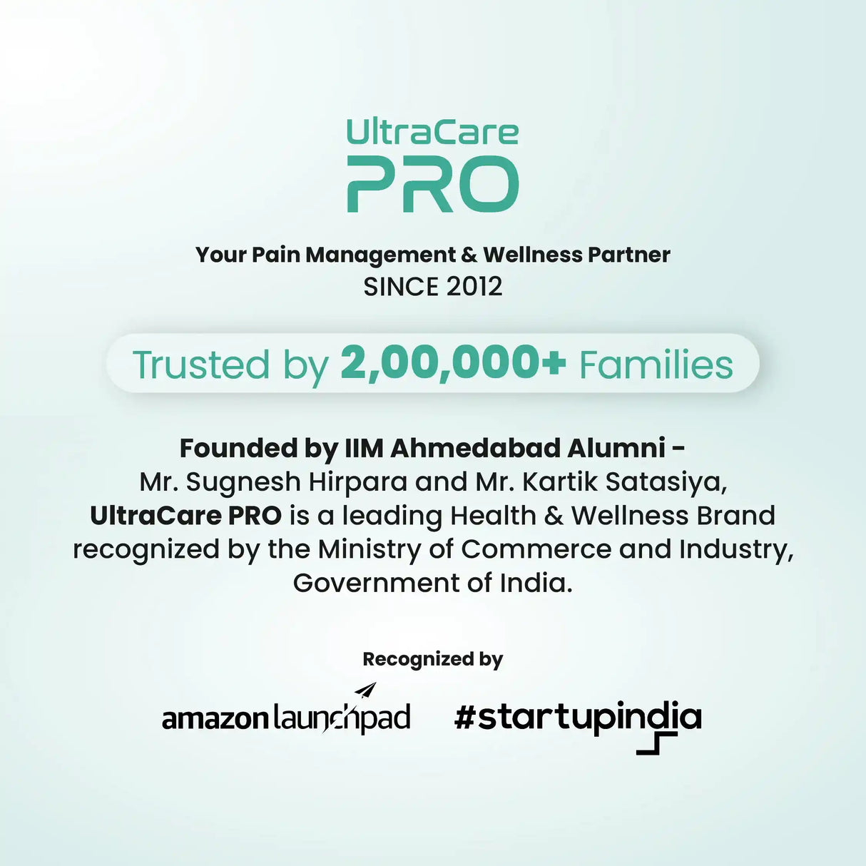 UltraCare PRO wellness brand trusted by 2,00,000+ families for innovative pain relief and personal care solutions.