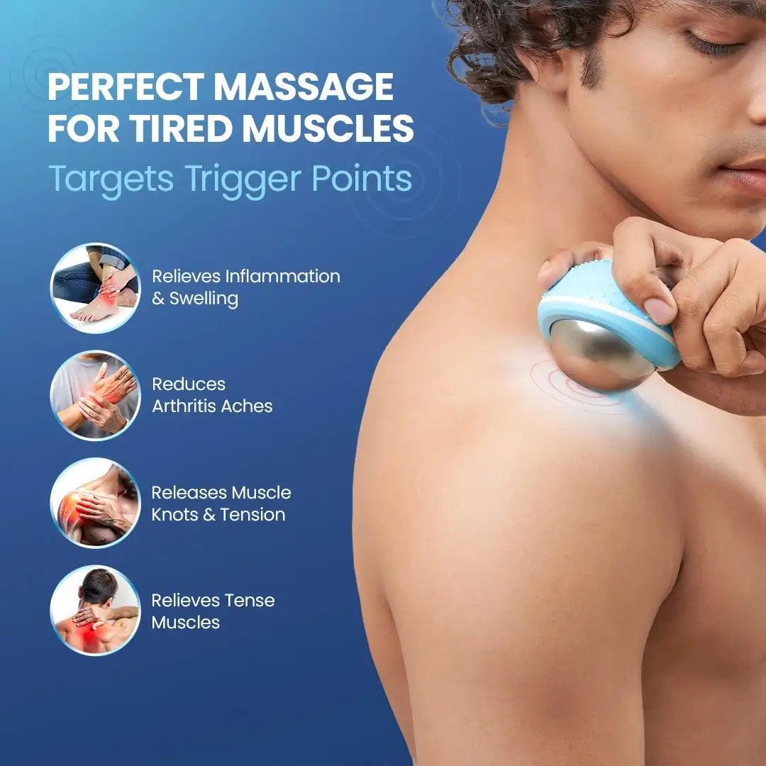 UltraCool Ball Ice Massager for Tired Muscles Relieves Inflammation Arthritis Muscle Knots and Tension