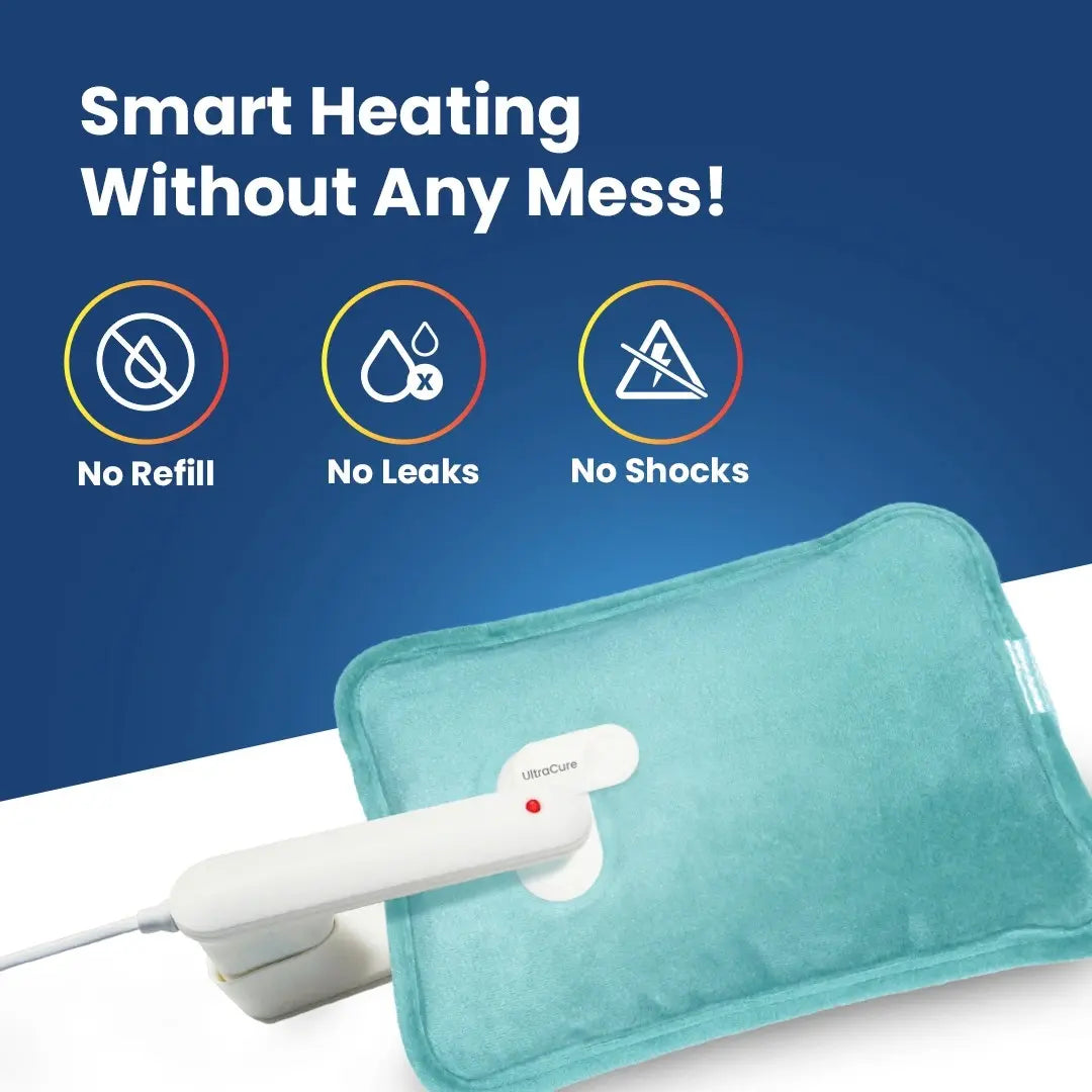 UltraCure Electric Hot Water Bag Smart Heating No Refill No Leaks No Shocks Safe Pain Relief Bag