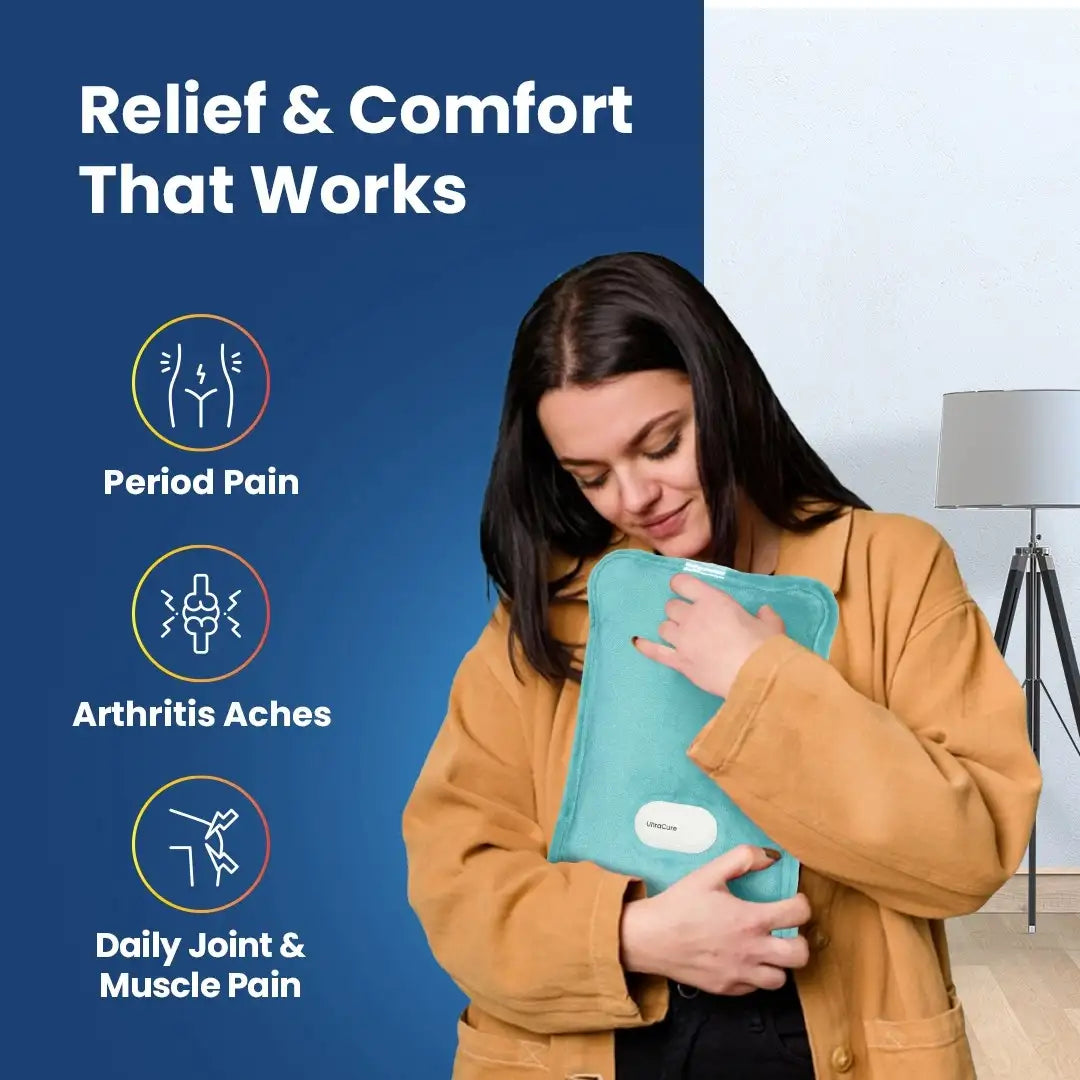 UltraCure Electric Hot Water Bag for Period Pain Arthritis Aches and Daily Joint Muscle Pain Relief