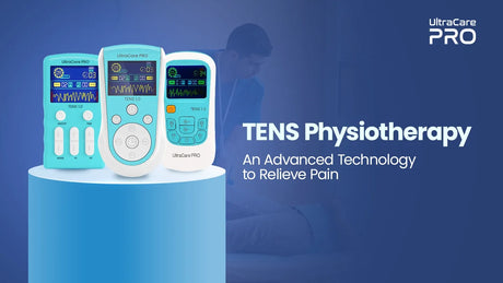 TENS physiotherapy machines — UltraCare PRO TENS 1.0 digital devices for nerve stimulation and pain relief treatment