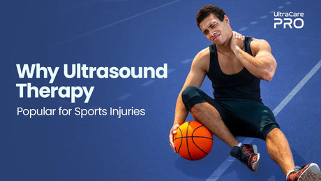 Athlete holding neck in pain on basketball court — Why Ultrasound Therapy Is a Popular Treatment for Sports Injuries | UltraCare PRO