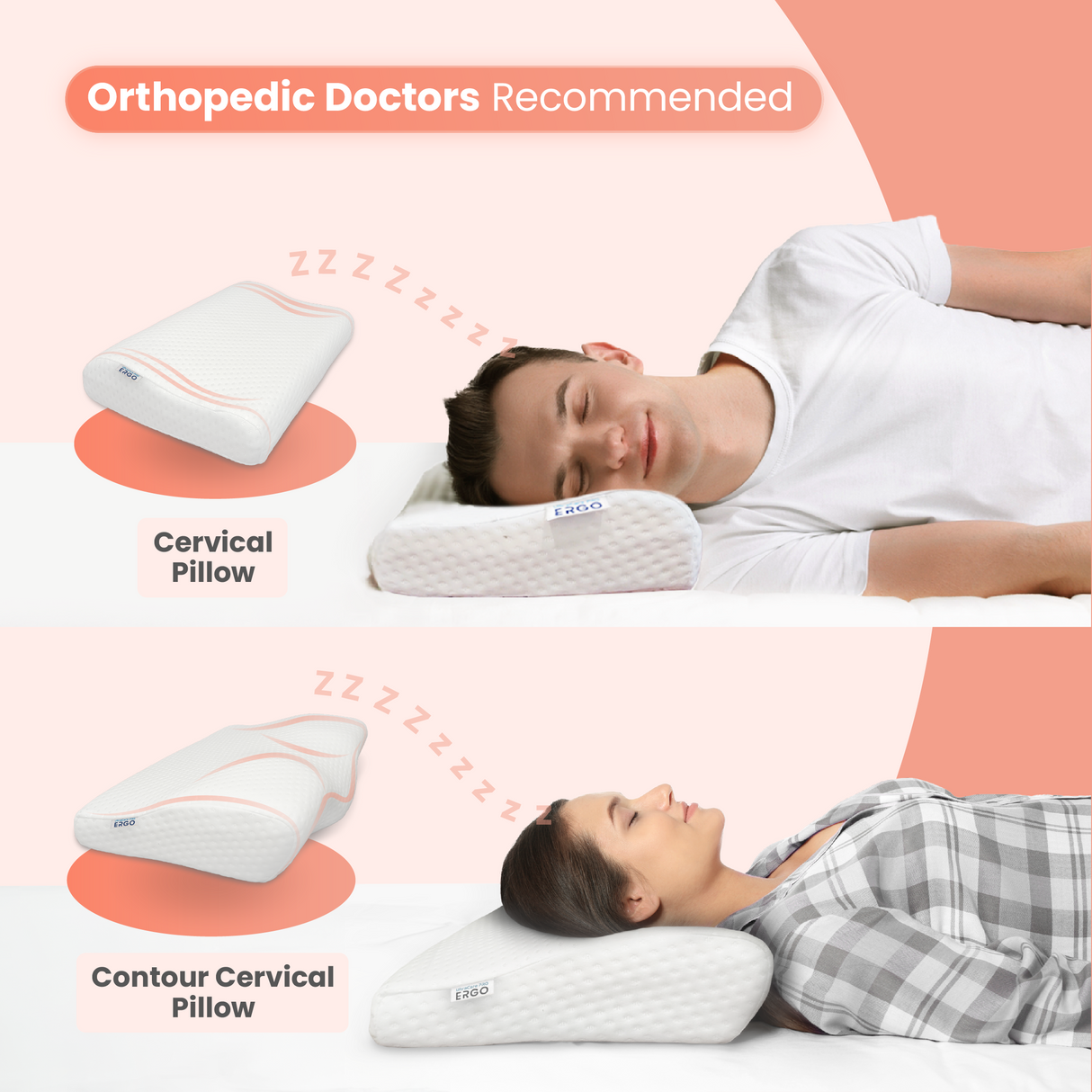 Sleep Comfort Combo (Cervical Pillow & Contour Cervical Pillow)