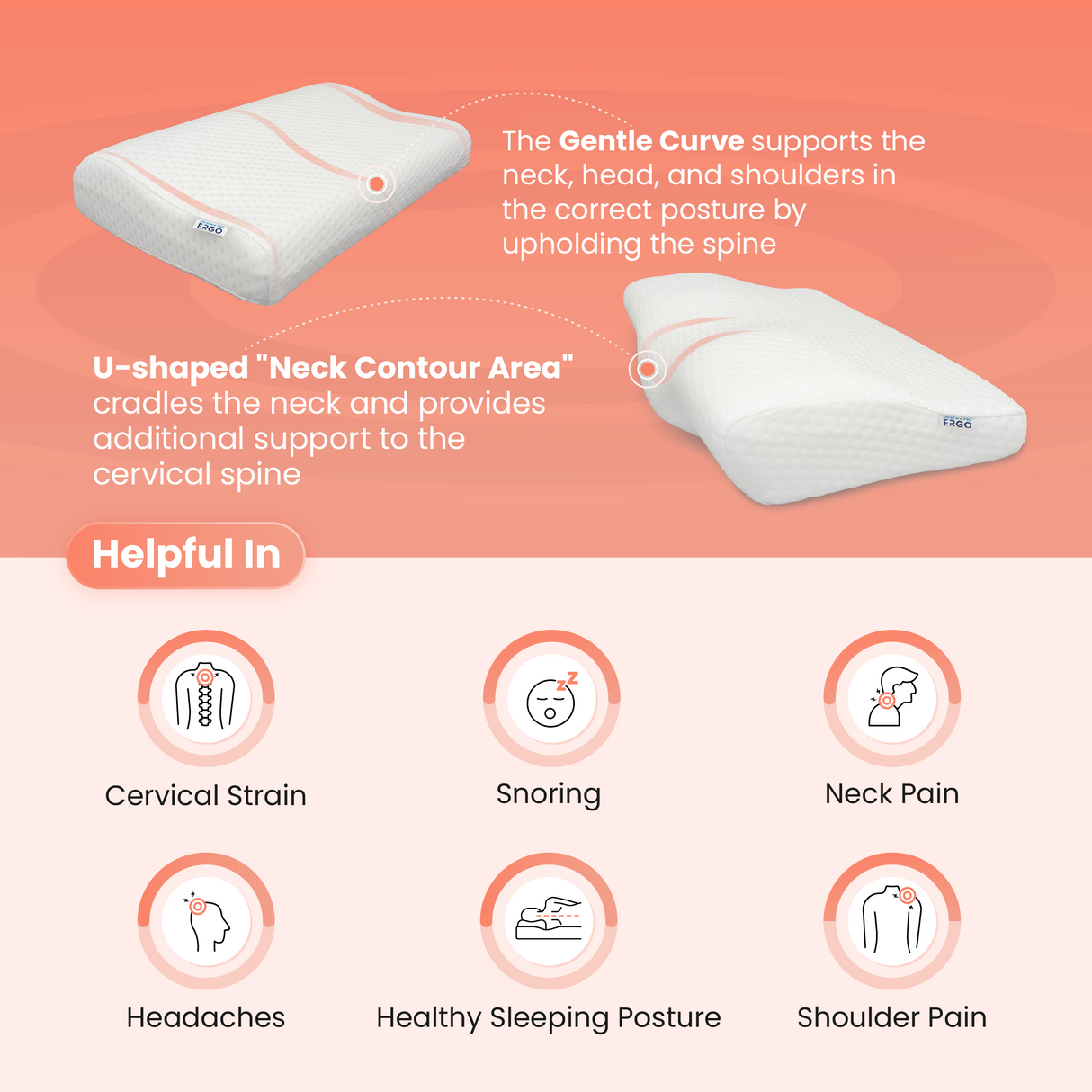 Sleep Comfort Combo (Cervical Pillow & Contour Cervical Pillow)