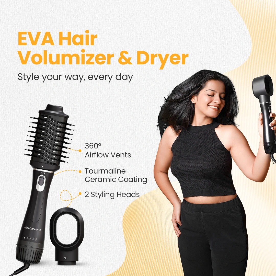 Rakshabandhan Gifting Combo (EVA Hair Volumizer + EVA Automatic Hair Curler + UNIQ Head and Scalp Massager)