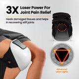 Smart knee massager with laser therapy for joint pain relief, heat, and vibration device for arthritis and recovery