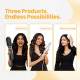 Rakshabandhan Gifting Combo (EVA Hair Volumizer + EVA Automatic Hair Curler + UNIQ Head and Scalp Massager)