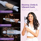 UltraCare PRO hair curler for bouncy curls with ceramic coating, negative ion technology, and heat protection styling.