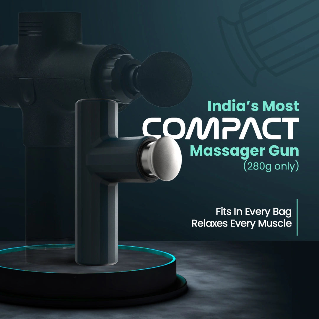 UltraCare PRO compact massage gun, lightweight 280g portable deep tissue muscle massager for pain relief