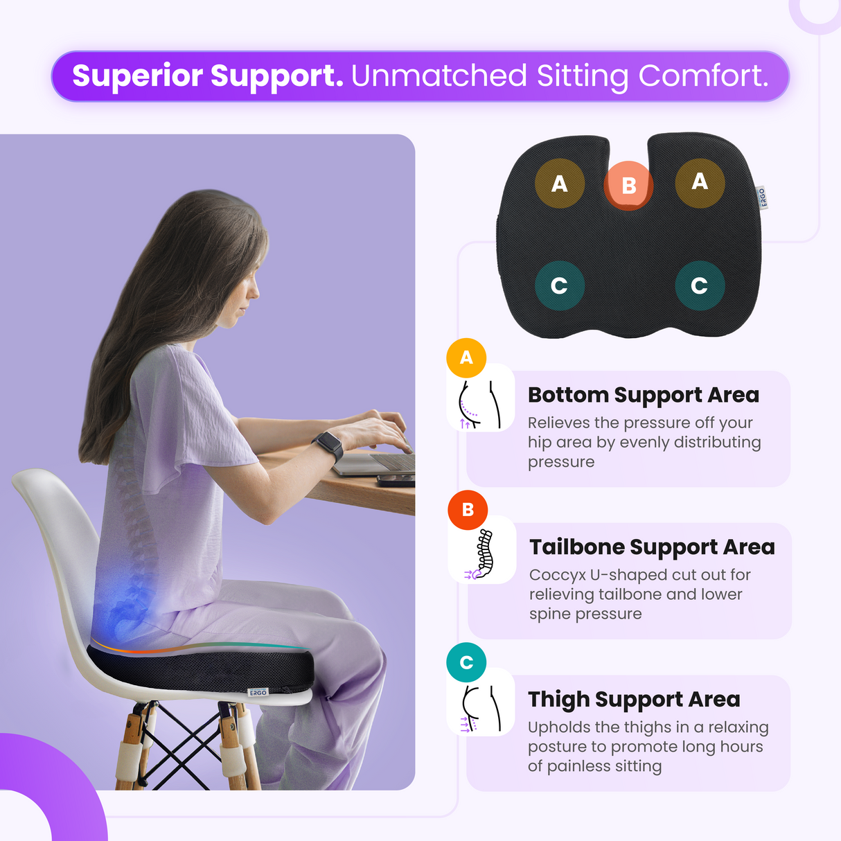 ERGO Coccyx Seat Cushion