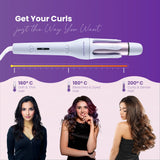 UltraCare PRO hair curler with adjustable heat settings for soft, dyed, curly, and dense hair styling at home.