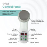 UltraCare PRO US111 ultrasound therapy device with smart control panel, timer display and adjustable intensity settings