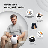 Smart knee massager with rechargeable battery, LED control and heat therapy for strong knee pain relief and muscle relaxation