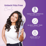 UltraCare PRO automatic hair curler with frizz-free styling, quick heat up, smart timer, and tangle-free operation.