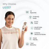 UltraCare PRO US111 ultrasound therapy device with adjustable intensity levels for pain relief and physiotherapy use