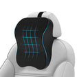 Breathable car headrest neck pillow with soft velvet fabric and ergonomic support for long drives