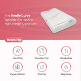 Contour cervical pillow for neck pain relief, shoulder support, and healthy sleeping posture