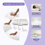UltraCare PRO ERGO Cervical Pillow with Premium BSF Memory Foam, Lycra Fabric and Breathable Jacquard Cover - Firm Support Ergonomic Design