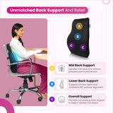 UltraCare PRO ERGO Lumbar Backrest Cushion for Office Chair - Mid Back, Lower Back and Overall Lumbar Support with 90 Degree Posture Alignment for Back Pain Relief