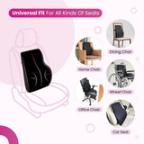 UltraCare PRO ERGO Lumbar Support Cushion Universal Fit for Office Chair, Car Seat, Home Chair, Dining Chair and Wheelchair - Adjustable Strap Back Support