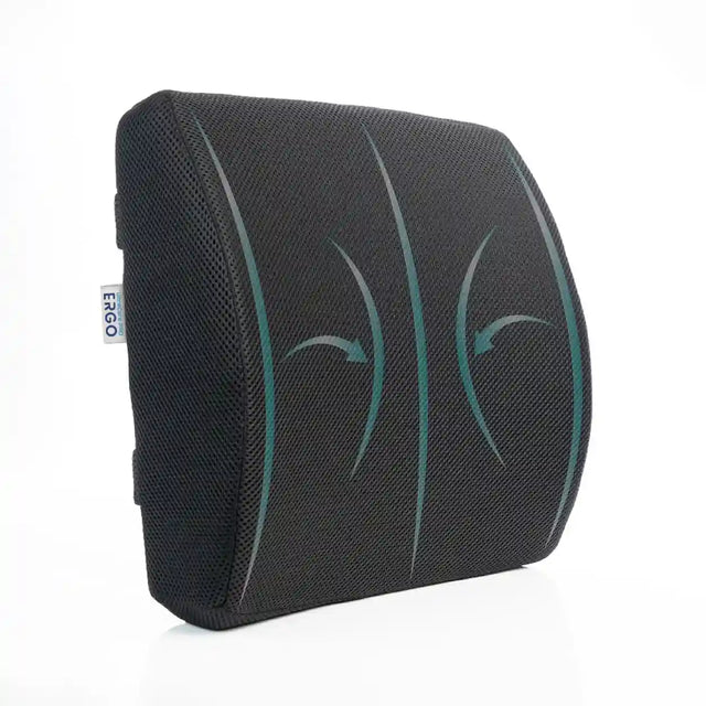 ERGO Lumbar Support Pillow with Breathable Mesh Cover for Office Chair and Car Seat