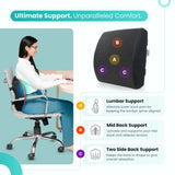 Lumbar Support Pillow with Triple Zone Back Support – Lumbar, Mid Back and Side Back Alignment for Office Chair