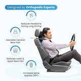 Orthopedic car neck support cushion designed to reduce cervical pain and improve spine posture