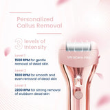 Electric callus remover with 3 speed intensity levels for smooth feet and dead skin removal at home
