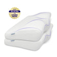 UltraCare PRO ERGO Contour Cervical Pillow Pack of 2 Combo - Memory Foam Orthopedic Neck Pain Relief Pillow Set with Jacquard Cover