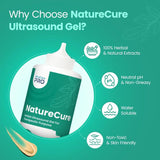 UltraCare PRO NatureCure Ultrasound Gel 100% Herbal Natural Extracts Neutral pH Non Greasy Non Toxic