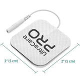 UltraCare PRO TENS Electrode Pad 2x2 Inch 5x5cm Square Self Adhesive Replacement Pad with Wire