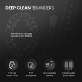 UltraCare PRO UNIQ Electric Toothbrush with 2 Minute Smart Timer IPX7 Waterproof 40 Day Battery Life