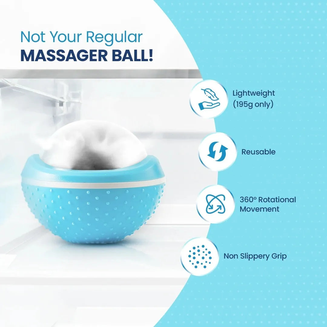 UltraCool Ball Lightweight 195g Reusable Ice Massager with 360 Degree Rotation and Non Slip Grip
